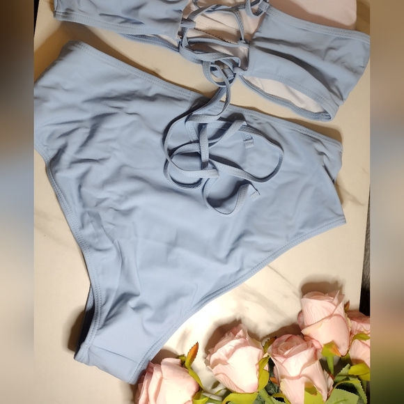 🆕 Zaful blue high rise bikini set - Picture 6 of 9